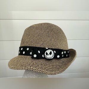DisneyParks Jack Skellington Straw Fedora Hat
